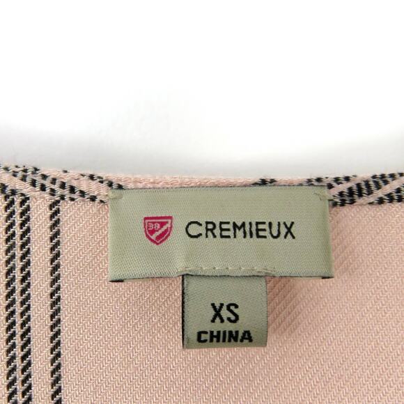 Daniel Cremieux Pink Plaid Bell Sleeve Blouse Twee Retro Preppy Casual XS - Picture 3 of 5